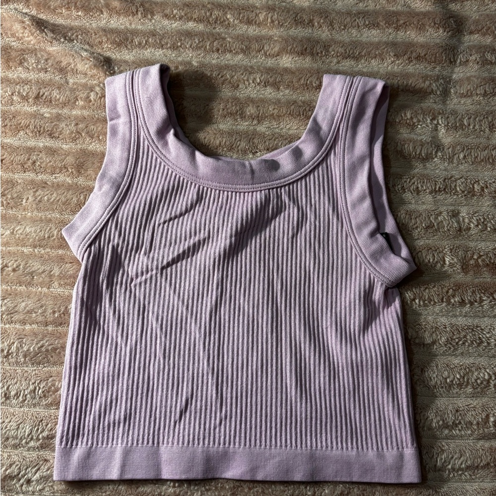 Urban Outfitters Purple Ribbed Crop Tank Top